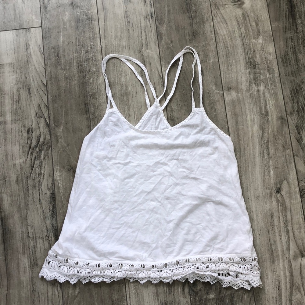 American eagle outfitters white crochet tank